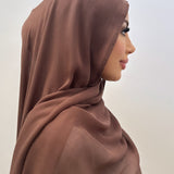 Chocolate Hijab + Ninja Cap Set
